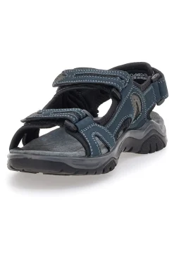 Sandali Blu In Vera Pelle Da Uomo Fly Dinamic 07