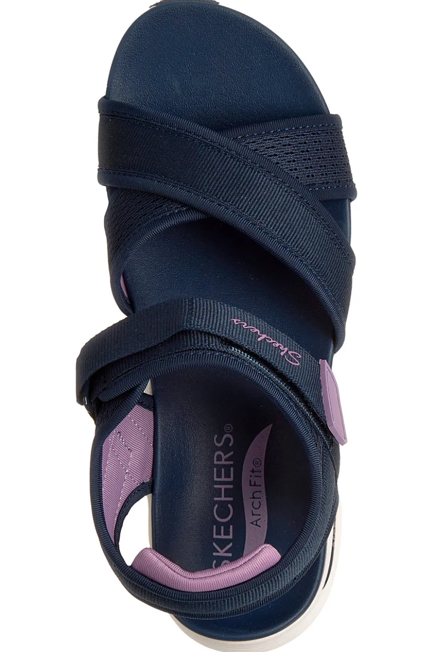 Sandali blu navy con fasce incrociate regolabili Skechers ARCH FIT 2.0 SANDAL FEELIN' BRIGHT