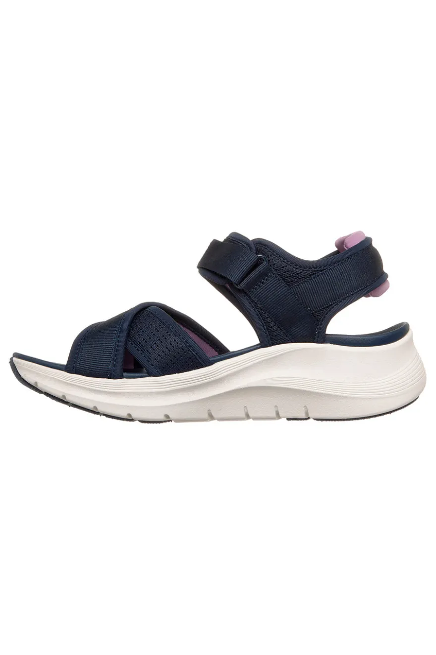 Sandali blu navy con fasce incrociate regolabili Skechers ARCH FIT 2.0 SANDAL FEELIN' BRIGHT