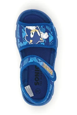 Sandali blu sportivi con doppia chiusura a strappo Sonic N9610103T