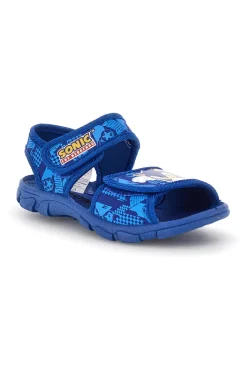 Sandali blu sportivi con doppia chiusura a strappo Sonic N9610103T