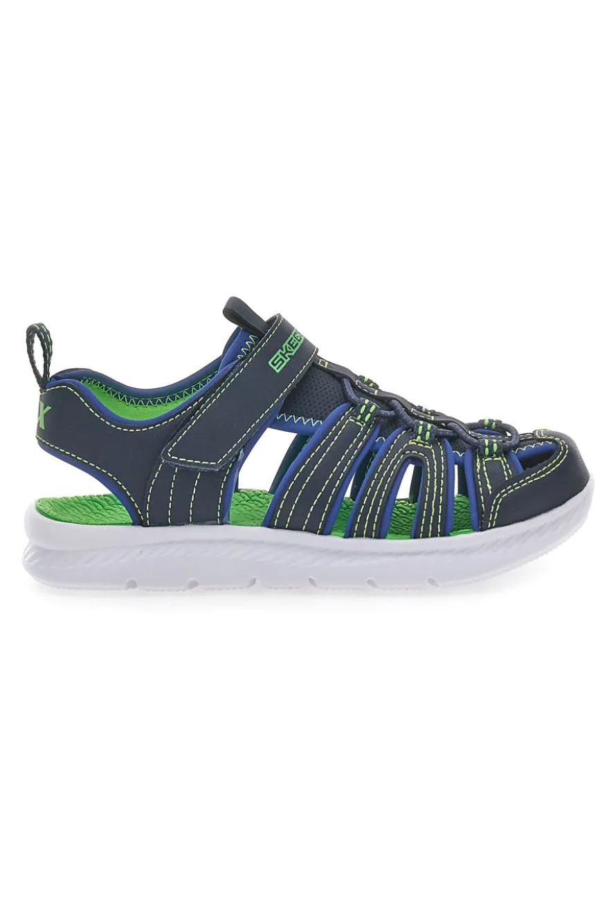 Sandali blu sportivi con chiusura a strappo Skechers C-Flex Sandal 2 Heart Blast
