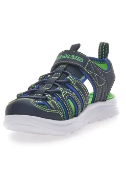 Sandali blu sportivi con chiusura a strappo Skechers C-Flex Sandal 2 Heart Blast