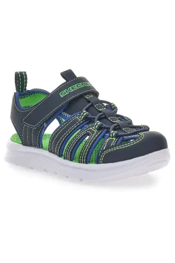 Sandali blu sportivi con chiusura a strappo Skechers C-Flex Sandal 2 Heart Blast
