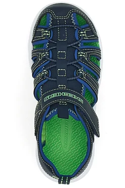 Sandali blu sportivi con chiusura a strappo Skechers C-Flex Sandal 2 Heart Blast