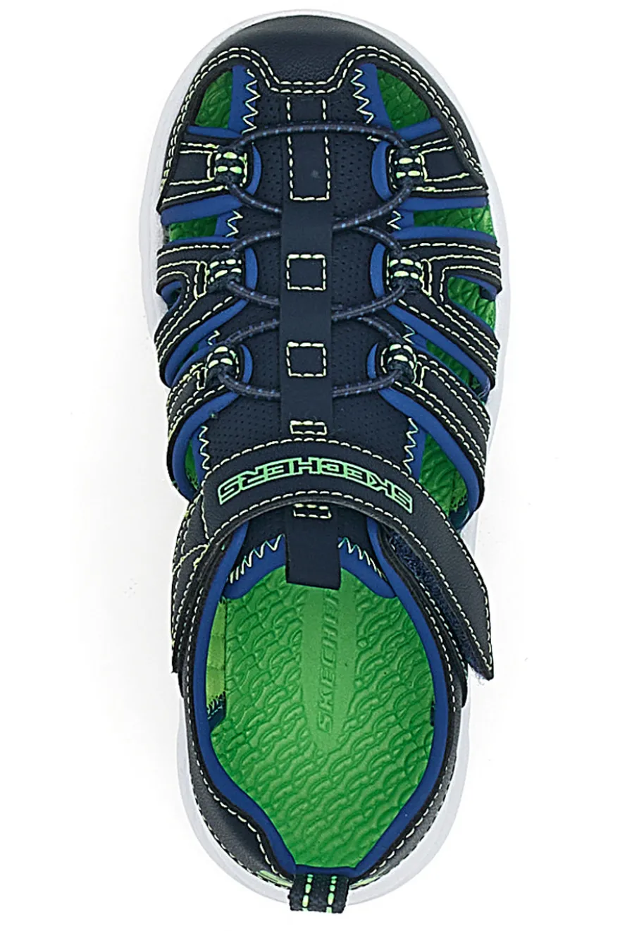 Sandali blu sportivi con chiusura a strappo Skechers C-Flex Sandal 2 Heart Blast