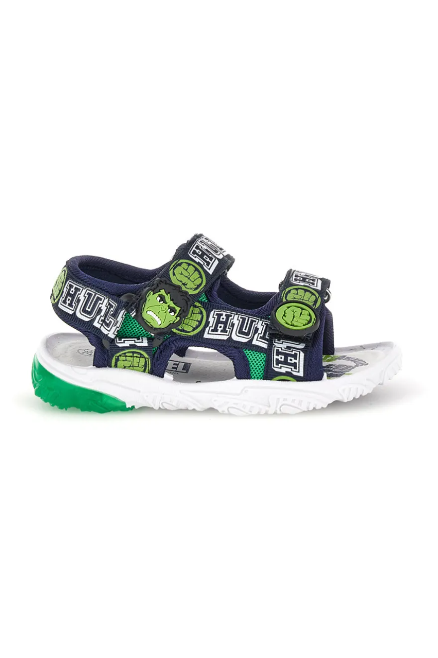 Sandali blu verde con strappi e luci Avengers R1010263T