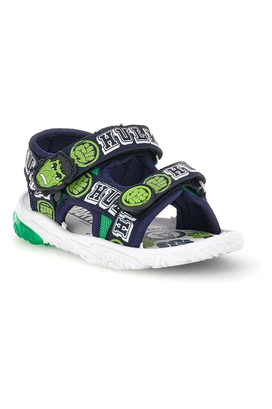 Sandali blu verde con strappi e luci Avengers R1010263T
