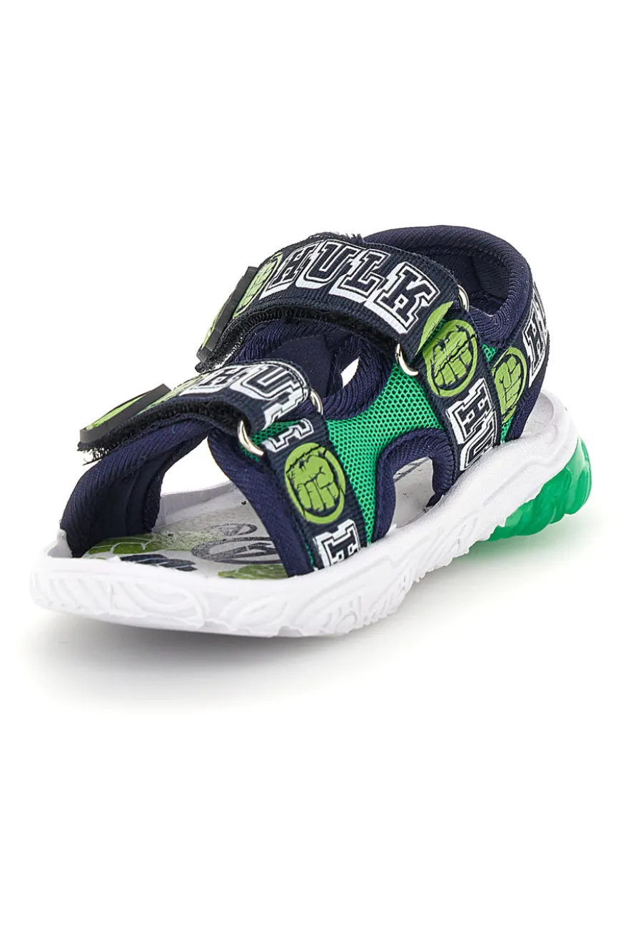 Sandali blu verde con strappi e luci Avengers R1010263T