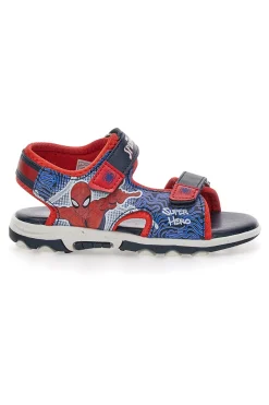 Sandali Blue e Rossi Con Strappi In Velcro Spiderman 15301