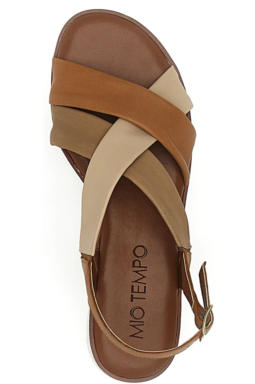 Sandali Brandy con Tomaia a Fascia In Vera Pelle MIO TEMPO 24A030