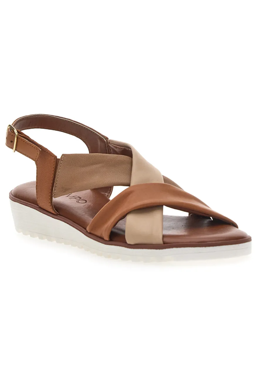 Sandali Brandy con Tomaia a Fascia In Vera Pelle MIO TEMPO 24A030
