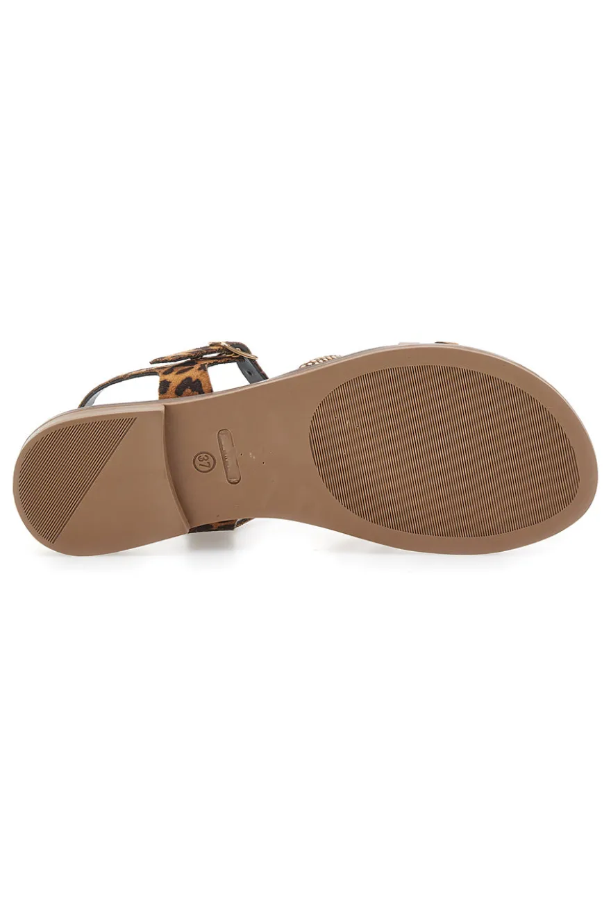 Sandali Bronzo con Fantasia Leopardata Le Havre Paris 5451