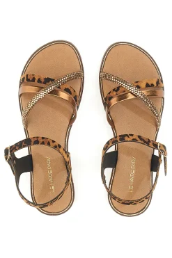Sandali Bronzo con Fantasia Leopardata Le Havre Paris 5451