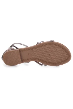 Sandali Bronzo Con Suola Flat The First Chic 1211