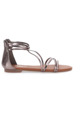 Sandali Bronzo Con Suola Flat The First Chic 1211