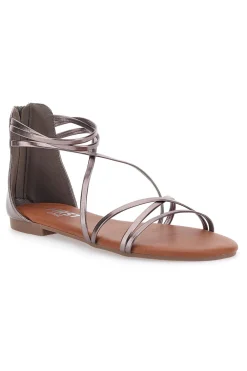 Sandali Bronzo Con Suola Flat The First Chic 1211