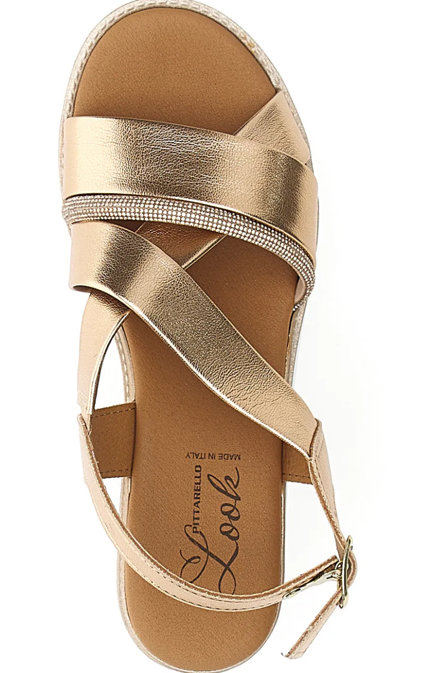 Sandali bronzo Made in Italy Pittarello look B82923