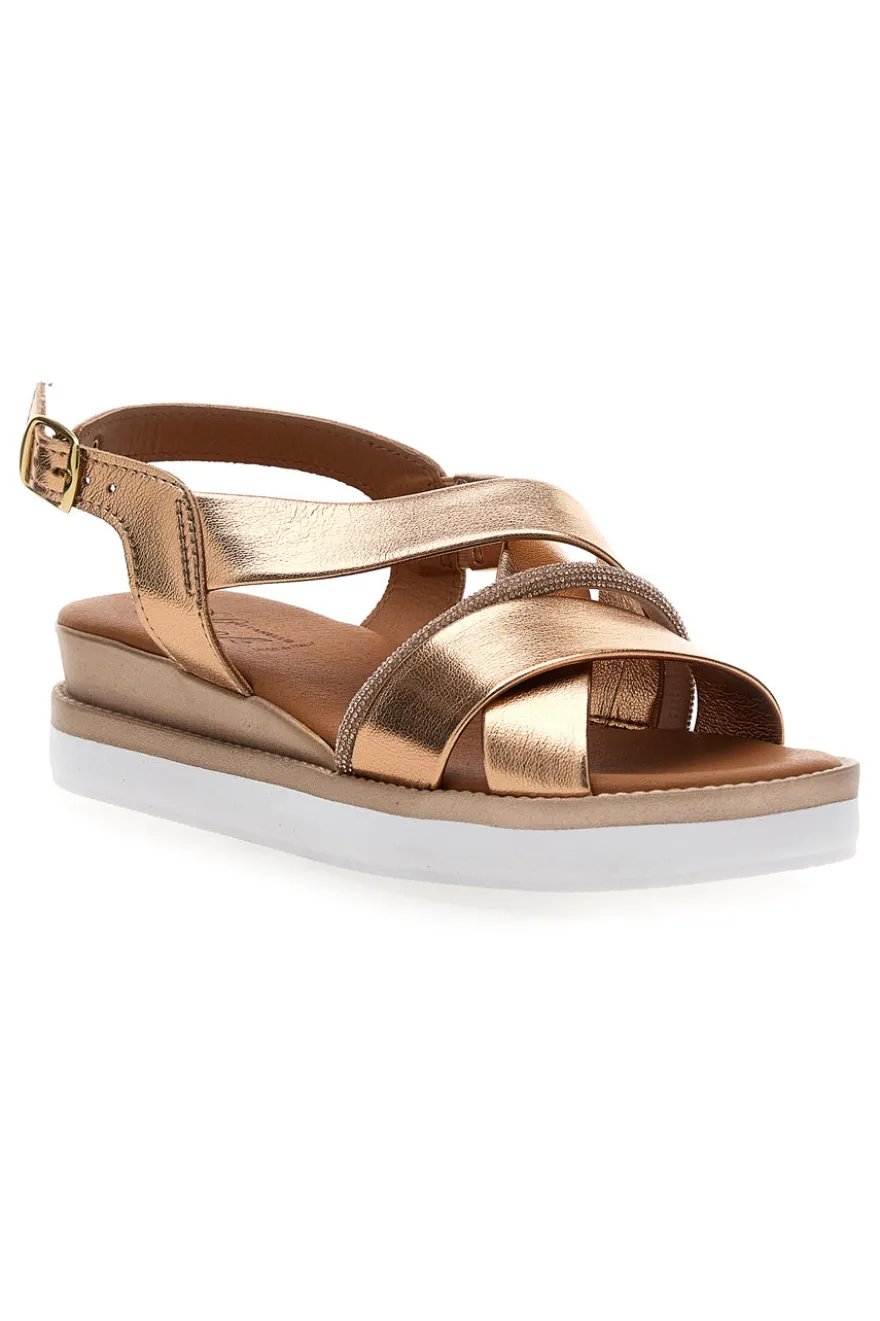 Sandali bronzo Made in Italy Pittarello look B82923
