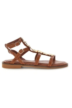 Sandali camel con applicazioni gioiello Cafè cost RH25