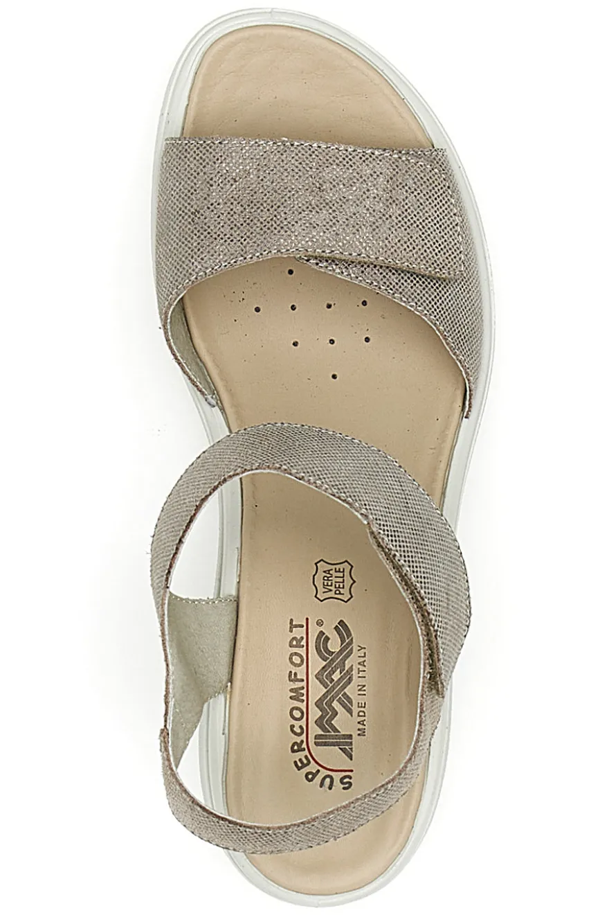 Sandali Champagne Con Strappi Made In Italy Imac 7573707233213