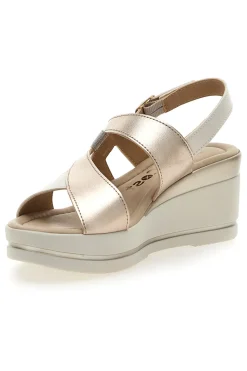 Sandali Champagne con Zeppa 7cm PITTARELLO LOOK MK3313258