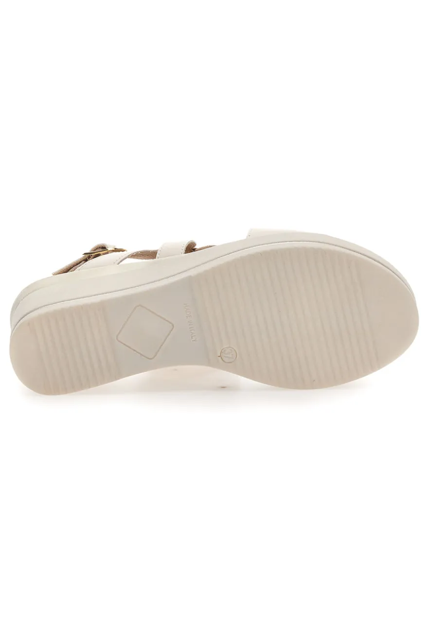 Sandali Champagne con Zeppa 7cm PITTARELLO LOOK MK3313258