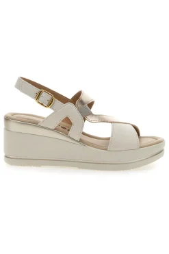 Sandali Champagne con Zeppa 7cm PITTARELLO LOOK MK3313258