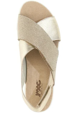 Sandali Champagne In Pelle Made in Italy Imac 7582403035713