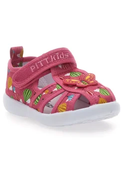 Sandali chiusi fucsia con fiore PITT KIDS 642685