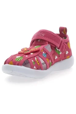 Sandali chiusi fucsia con fiore PITT KIDS 642685