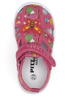 Sandali chiusi fucsia con fiore PITT KIDS 642685