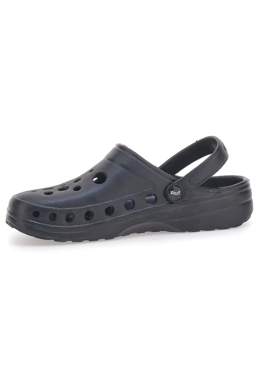 Sandali clog neri da uomo leggeri e pratici Woz 4