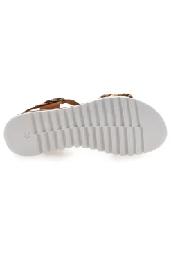 Sandali Cognac con Cinturino Prodotto Italiano Plocadi 021