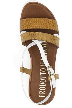 Sandali Cognac Made In Italy Mio Tempo 4827