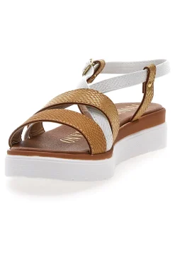 Sandali Cognac Made In Italy Mio Tempo 4827