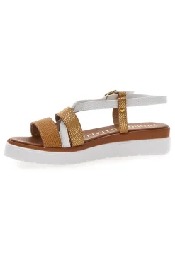 Sandali Cognac Made In Italy Mio Tempo 4827