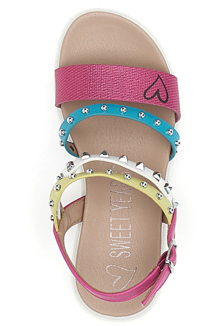 Sandali con borchie colorati SWEET YEARS 8363