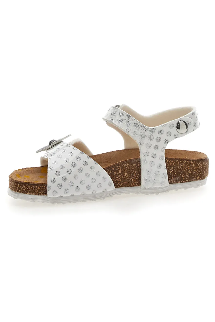 Sandali con Cinturino Bianchi a Pois Pittarello Bio 257112
