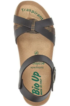 Sandali con Cinturino Neri Bio Up 22307
