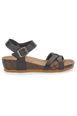Sandali con Cinturino Neri Bio Up 22307