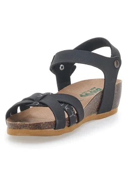 Sandali con Cinturino Neri Bio Up 22307
