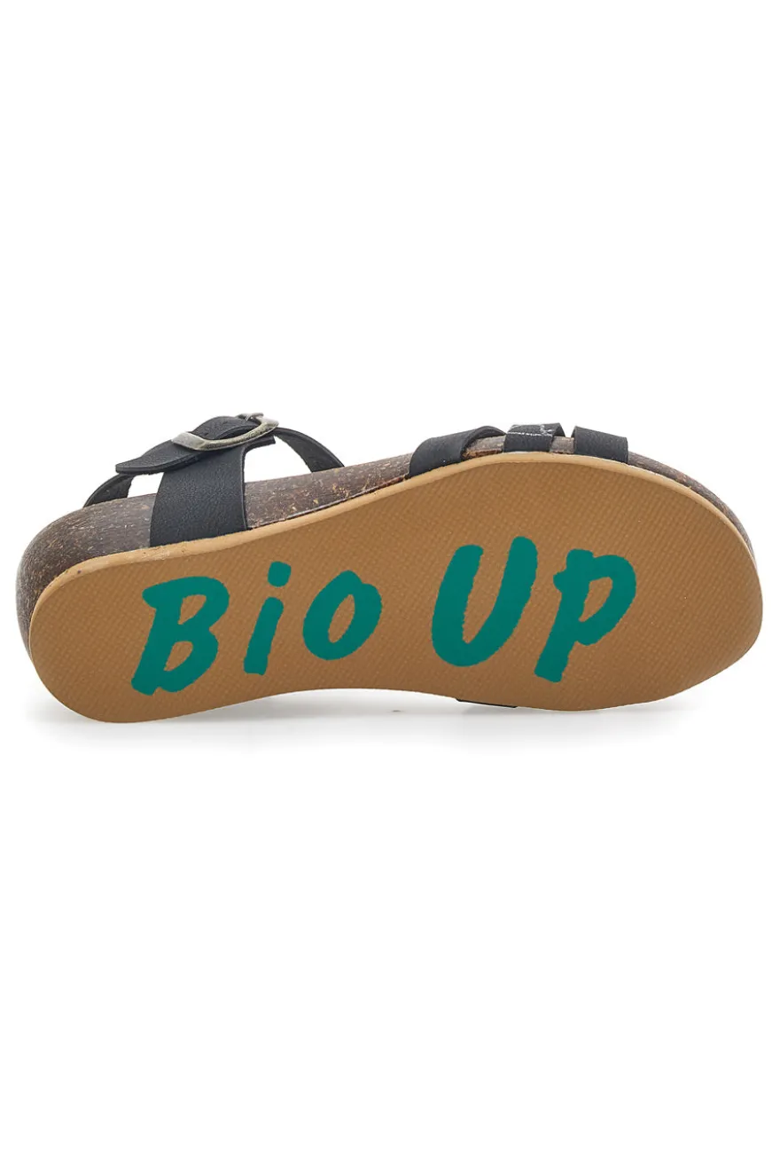 Sandali con Cinturino Neri Bio Up 22307