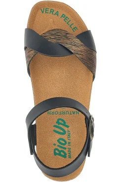 Sandali con Cinturino Neri Bio Up 22711