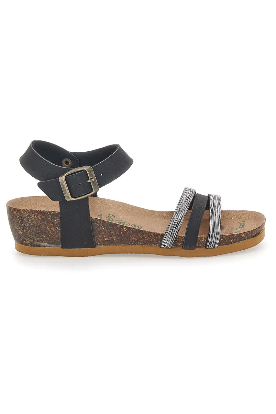 Sandali con Cinturino Neri Bio Up 22308