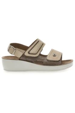 Sandali con Cinturino Slingback Taupe Eco Bio J532414