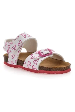 Sandali con Cuori Rosa e Bianchi Pitt Kids 45289