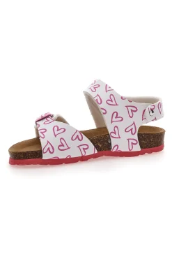 Sandali con Cuori Rosa e Bianchi Pitt Kids 45289