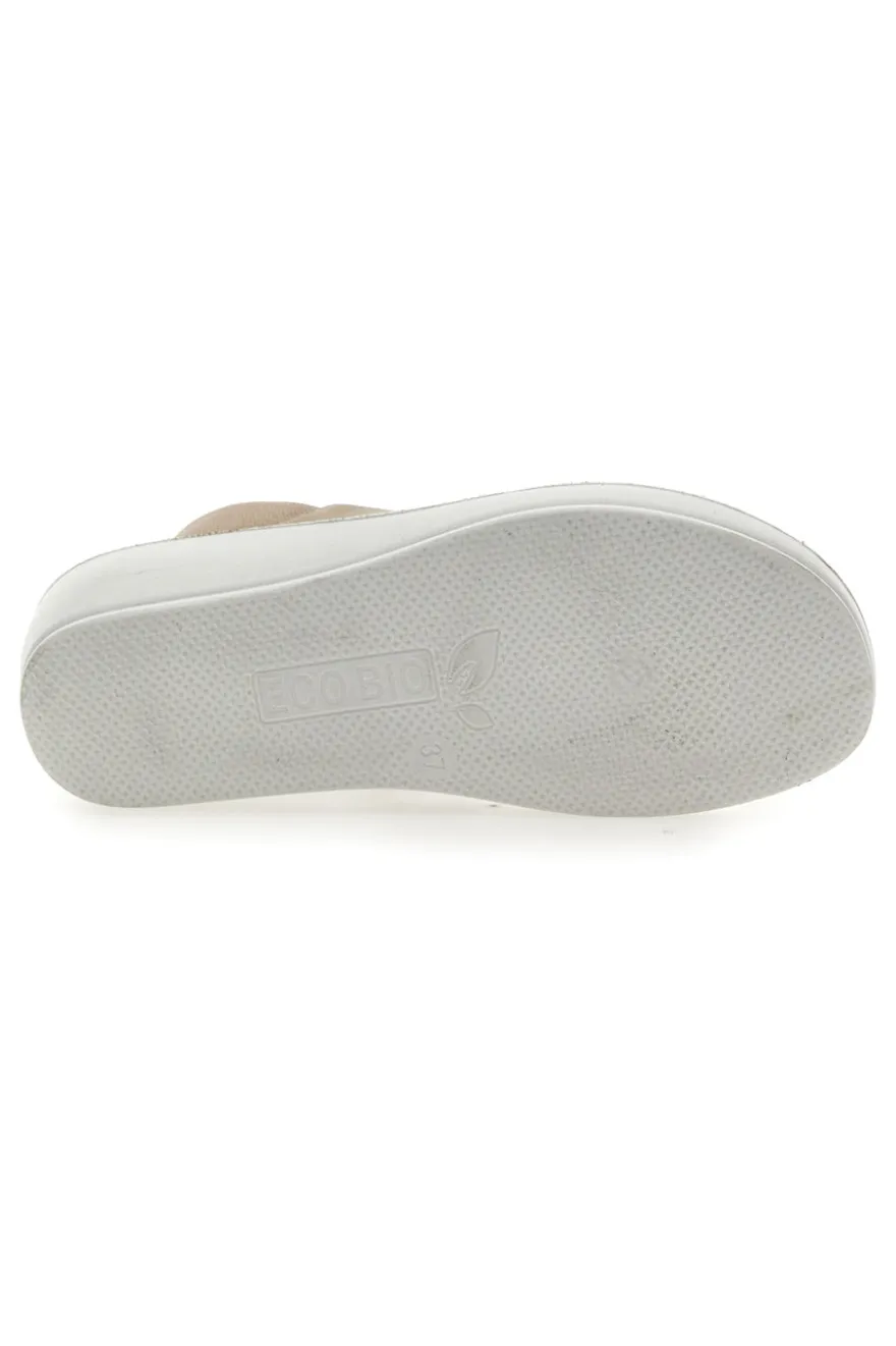 Sandali con Elastico Beige Eco Bio J532404