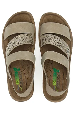 Sandali con Elastico Beige Eco Bio J532404